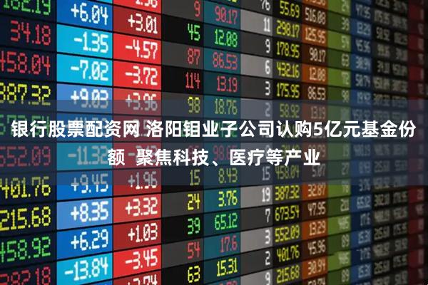 银行股票配资网 洛阳钼业子公司认购5亿元基金份额  聚焦科技、医疗等产业